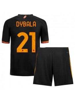 AS Roma Paulo Dybala #21 Replika Tredje Kläder Barn 2023-24 Kortärmad (+ byxor)